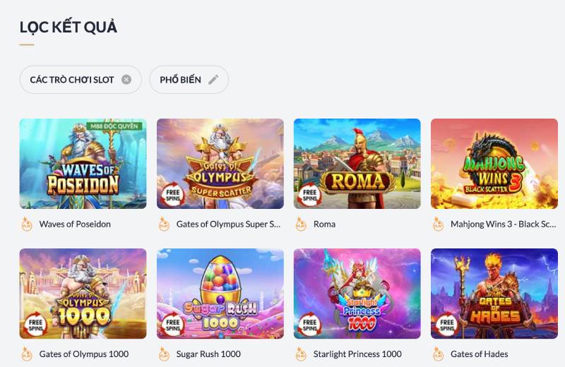 Giao diện M88 nổ hũ thân thiện, trải nghiệm mượt mà