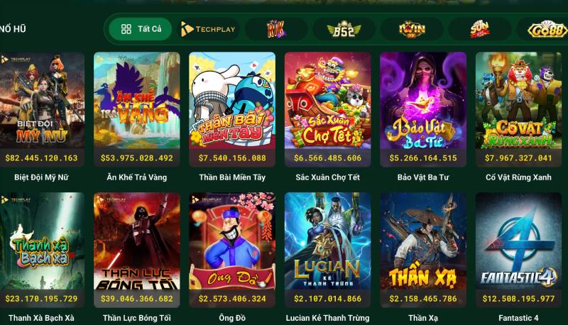 Hệ thống game nổ hũ đa dạng