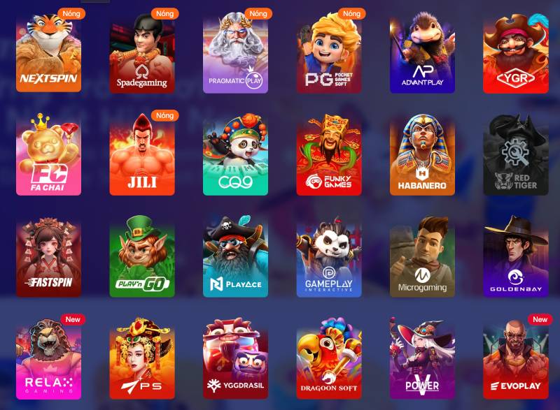 Hệ thống nhà cung cấp game nổ hũ tại BK8