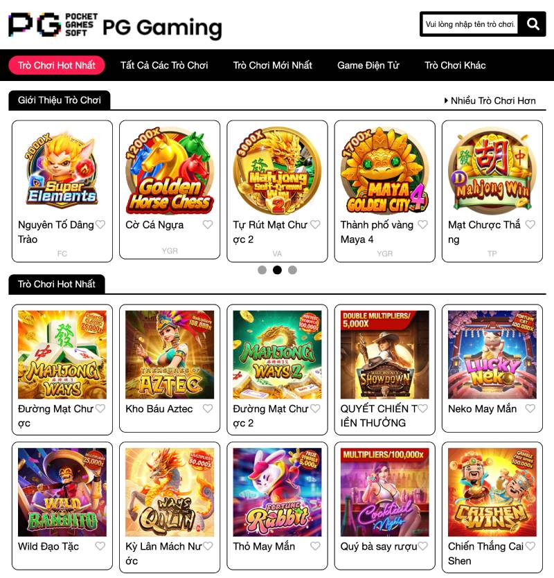 Nhà cung cấp PG điện tử