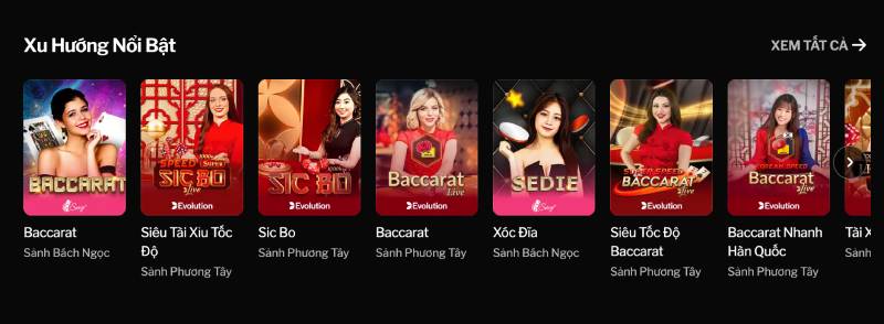 Những game ăn tiền thật dễ chơi tại 188bet live casino