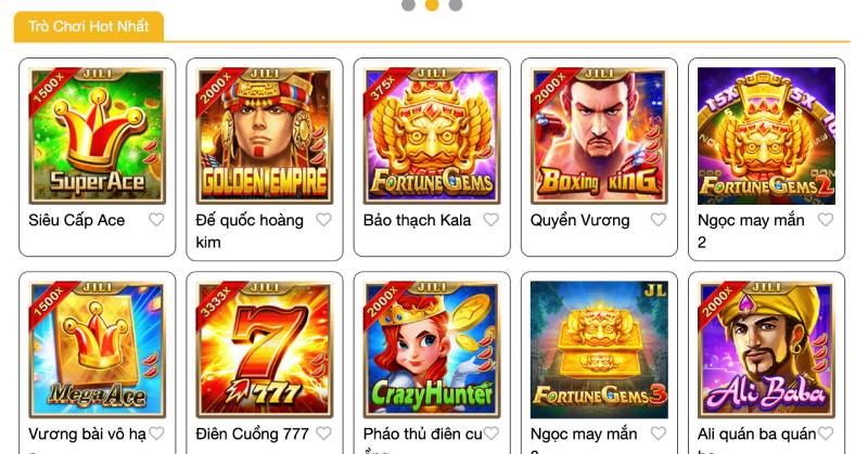 Slot game đa dạng, payout cao