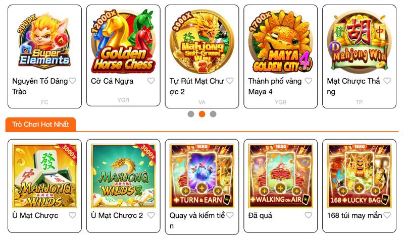 Trò chơi hot và mức hệ số cực đã